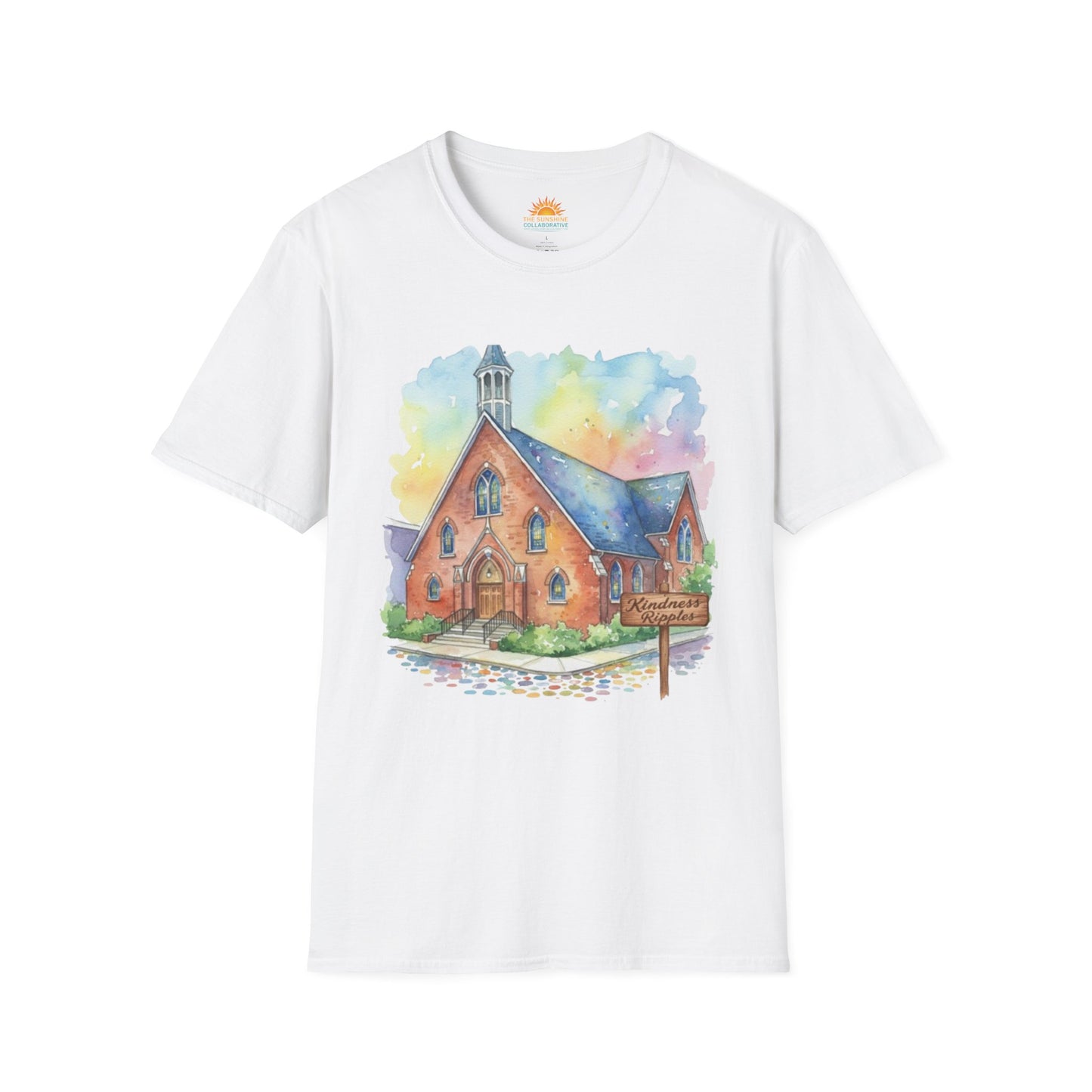 Watercolor Church Unisex Softstyle T-Shirt - Homage to the St. William Community
