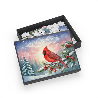 Kindness Ripples Cardinal Puzzle - 1000-Piece Winter Scene
