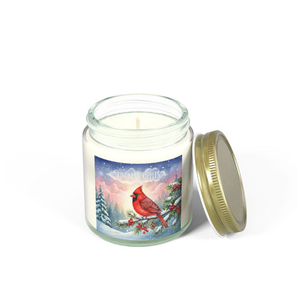 Holiday Scented Candle with Cardinal Design