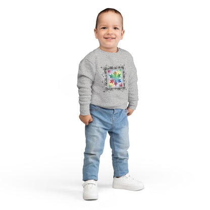 Rainbow Snowflake Toddler Sweatshirt - Kindness Ripples Design