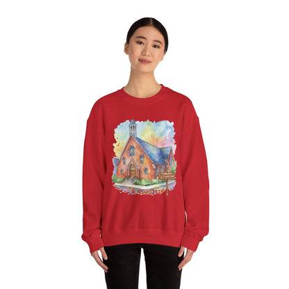 Colorful Church Watercolor Sweatshirt - Homage to the St. William Community