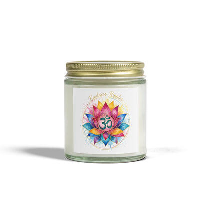 Meditation Scented Candle - Coconut Apricot Wax (4oz) | OM Symbol Aroma