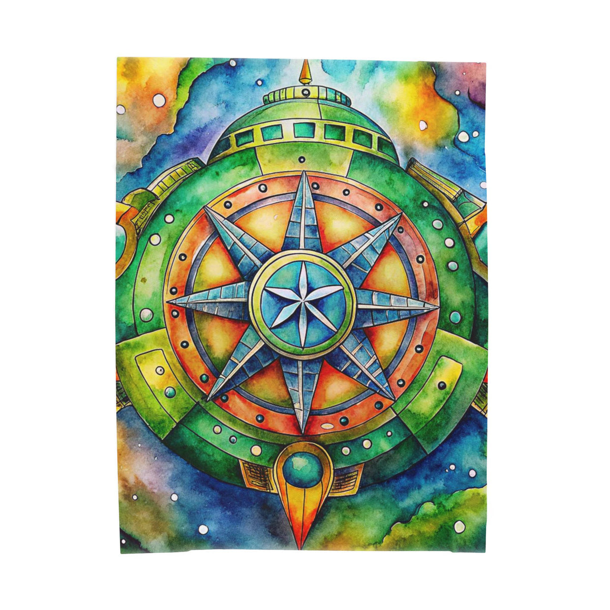 Velveteen Plush Blanket — Rainbow Heart Constellation Throw