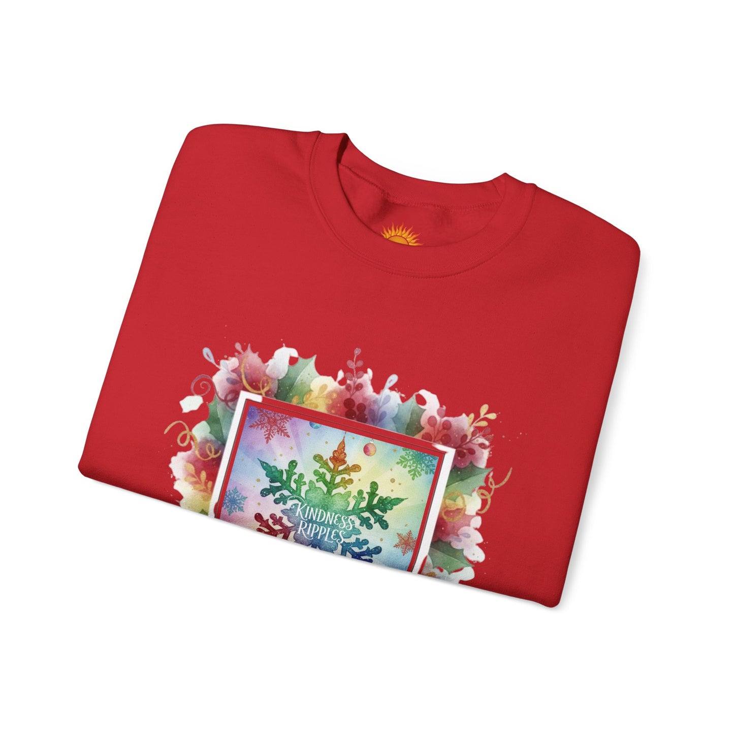 Rainbow Snowflake Kindness Crewneck Sweatshirt