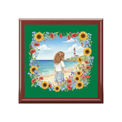 The Audrey - Floral Lighthouse Jewelry Box