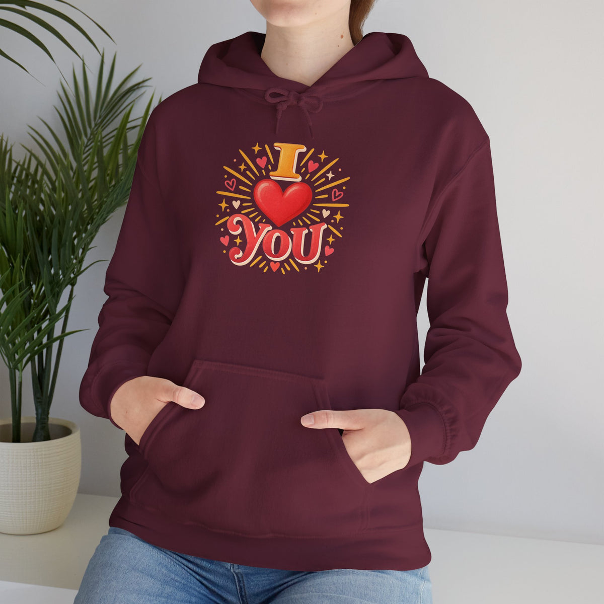 I Love You Graphic Hoodie