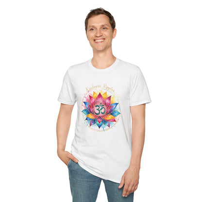 Spiritual Lotus Flower T-Shirt - Unisex Softstyle Tee with OM Design