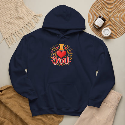 I Love You Graphic Hoodie