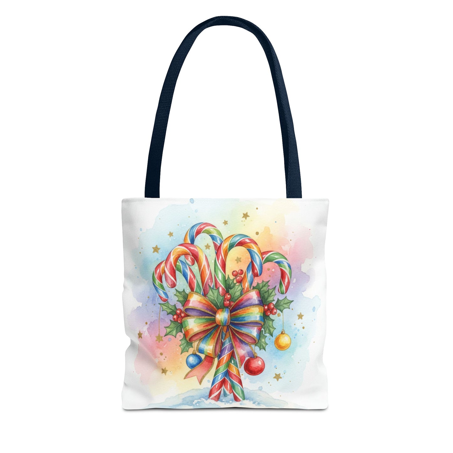 Festive Candy Cane Tote Bag