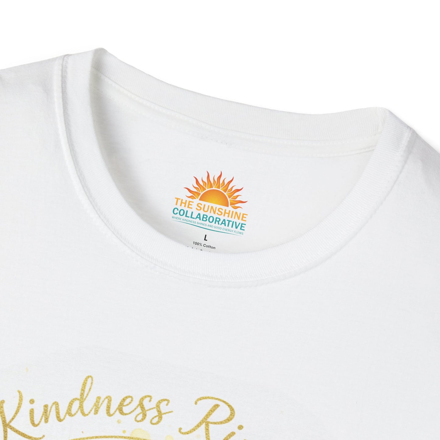 Kindness Ripple Unisex Softstyle T-Shirt - Rainbow Peace Design