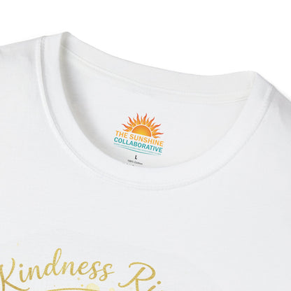 Kindness Ripple Unisex Softstyle T-Shirt - Rainbow Peace Design