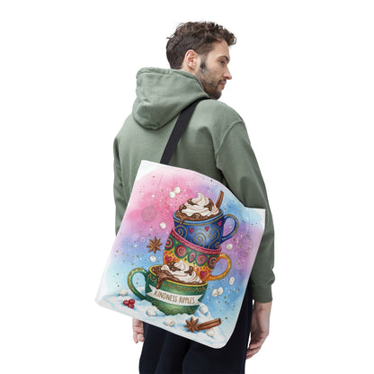 Colorful Hot Cocoa Tote Bag – Festive Winter Vibes