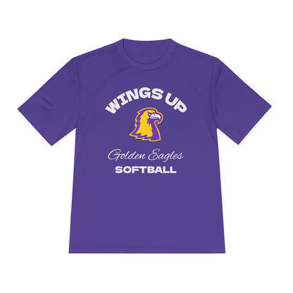 Wings Up Golden Eagles Softball Tee