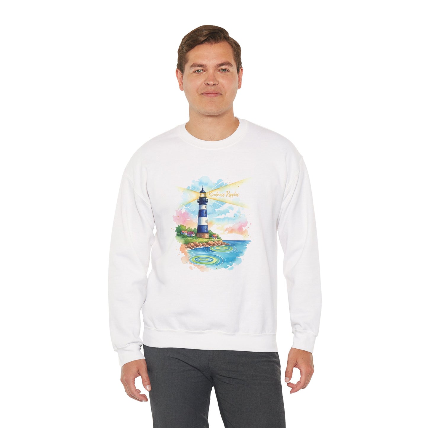 Lighthouse Serenity Crewneck Sweatshirt - Unisex Heavy Blend™