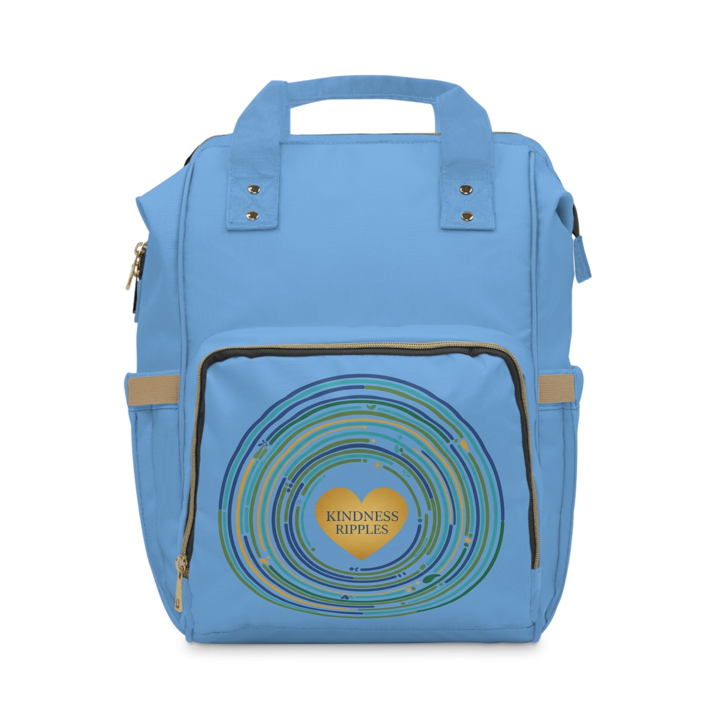 Kindness Ripples Blue Multifunctional Diaper Backpack
