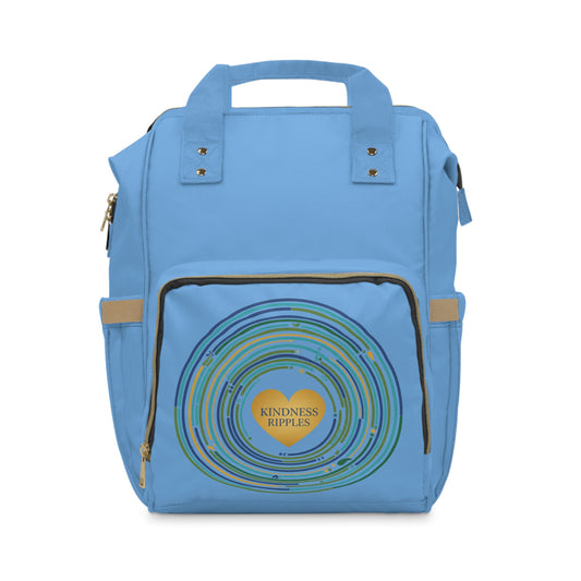 Kindness Ripples Blue Multifunctional Diaper Backpack