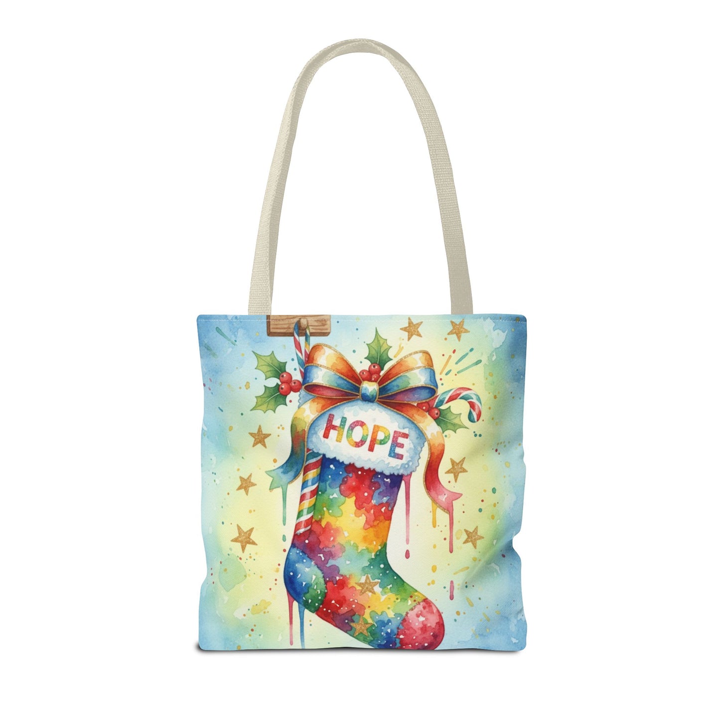 Colorful Holiday Hope Tote Bag