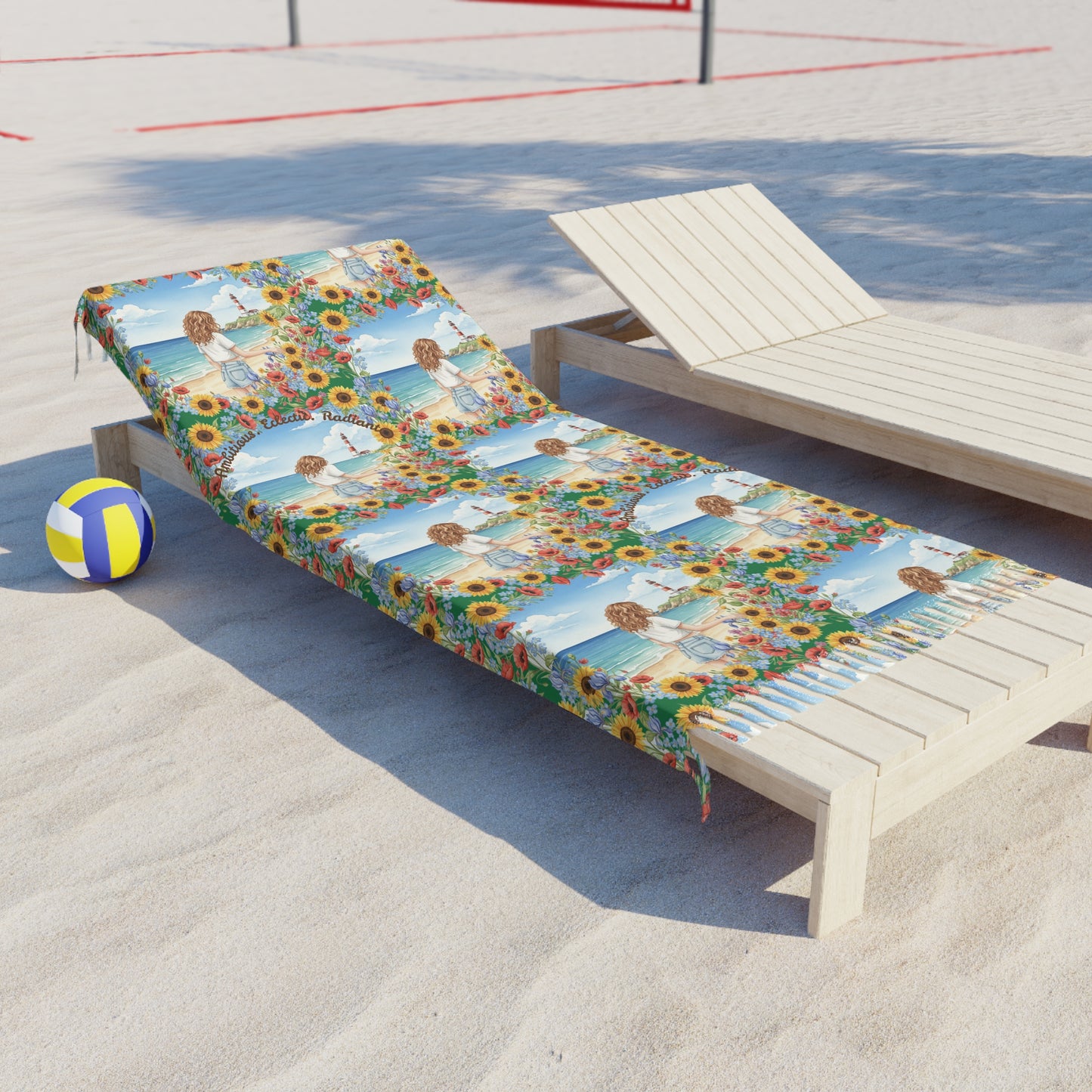 The Audrey - Boho Beach Towel - Floral Sunflower Design for Outdoor Fun