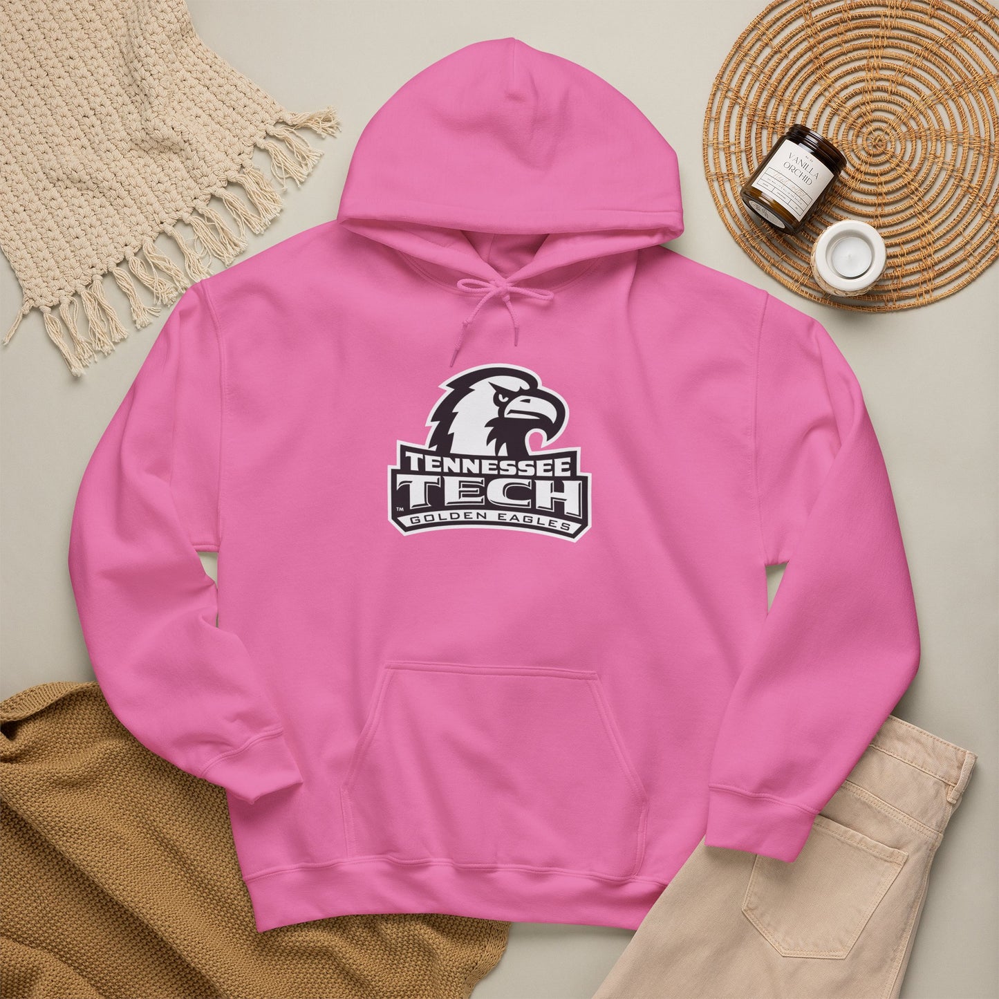 Tennessee Tech Eagles All-Pink Hoodie — College Logo Pullover for Game Day & Campus Wear