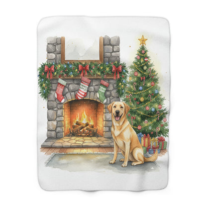 Sweet yellow lab. Oh so cute! Sherpa Blanket — 'Kindness Ripples' Holiday Throw