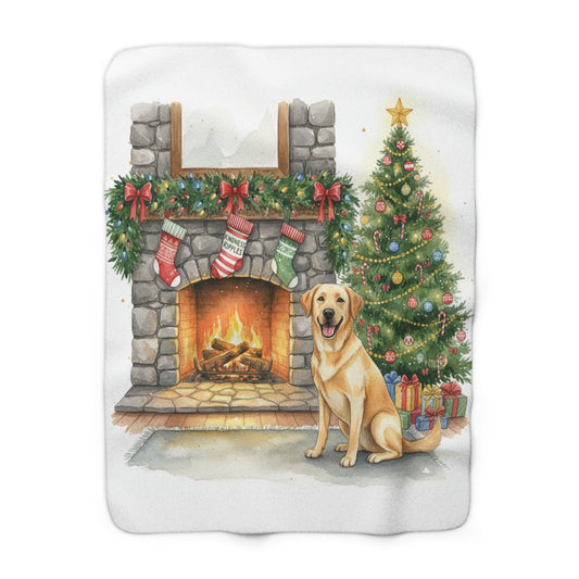 Sweet yellow lab. Oh so cute! Sherpa Blanket — 'Kindness Ripples' Holiday Throw