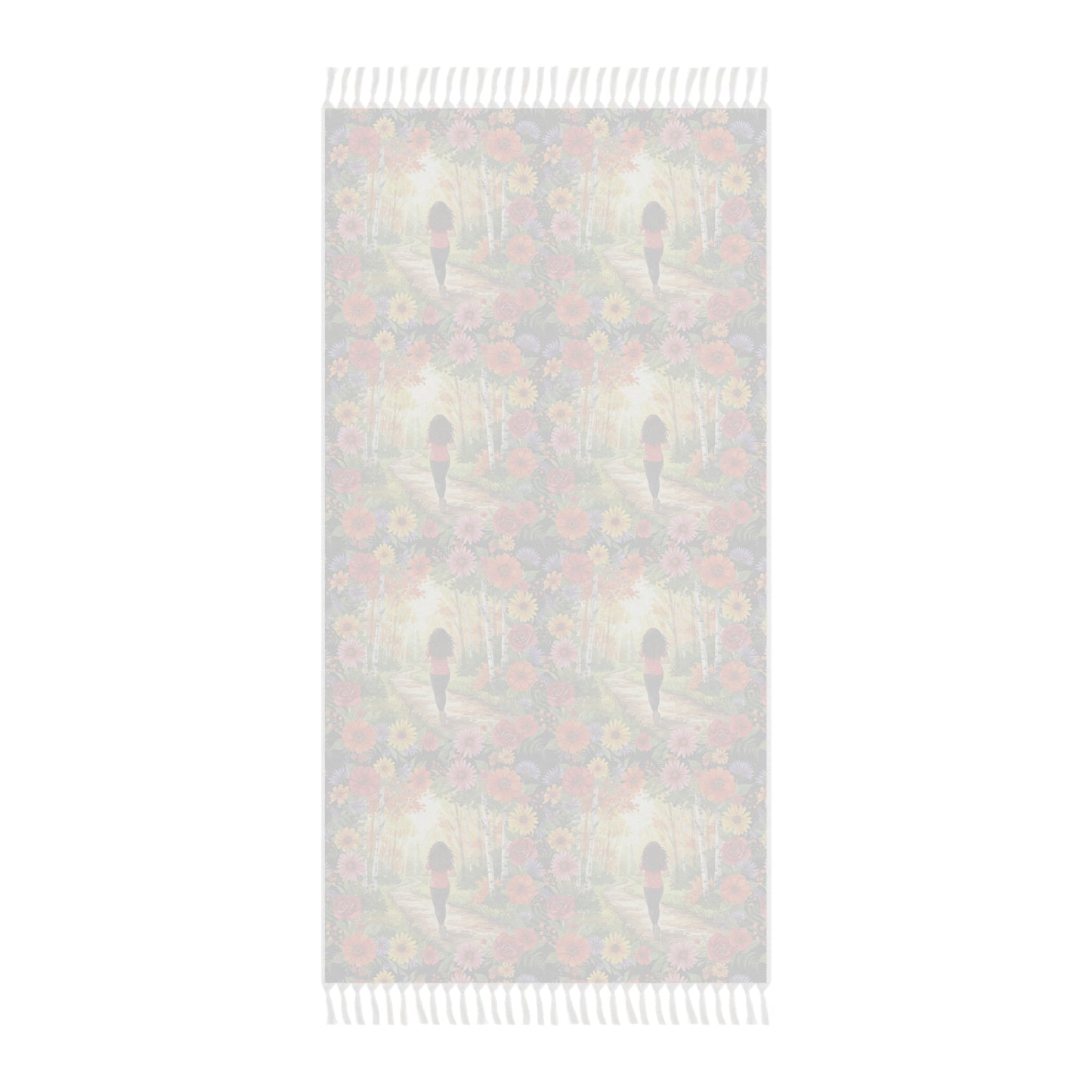 The Roxanne - Bohemian Beach Towel with Floral Design
