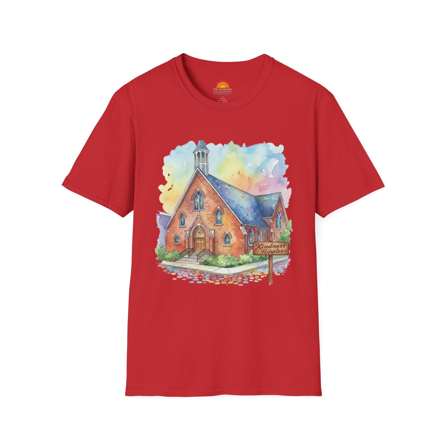 Watercolor Church Unisex Softstyle T-Shirt - Homage to the St. William Community