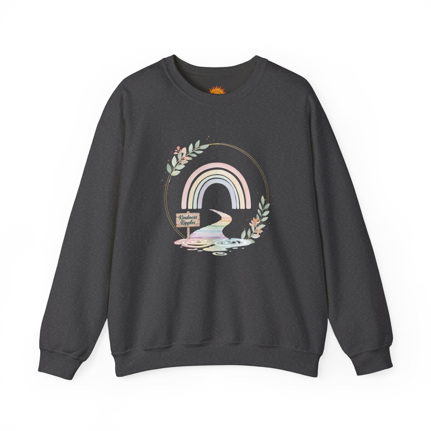 Cozy Rainbow Crewneck Sweatshirt - Unisex Heavy Blend™