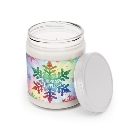 Scented Soy Candle - Kindness Ripples with Colorful Snowflakes
