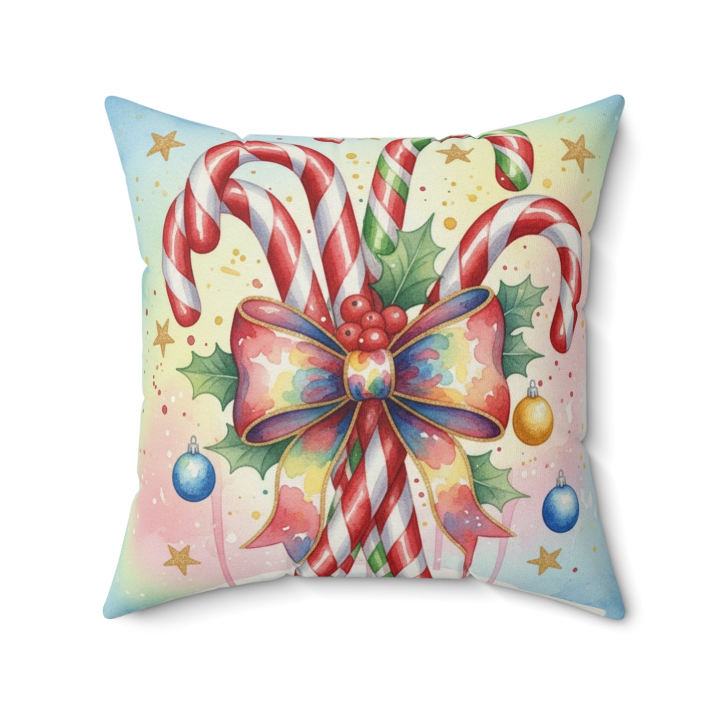 Christmas Candy Cane Decorative Pillow