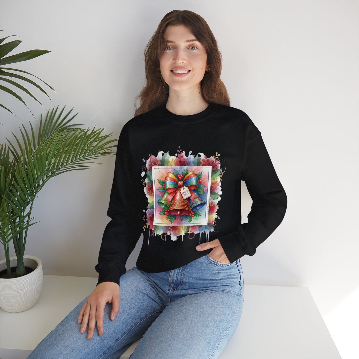 Christmas Bell Crewneck Sweatshirt | Festive Holiday Apparel