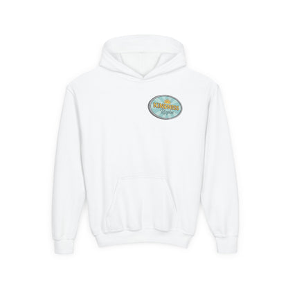 Youth Hooded Sweatshirt - Kindness & Good Energy, Cozy Gift, Throwback, Sunshine Vibes, Kids Apparel, Spring & Summer Fashion