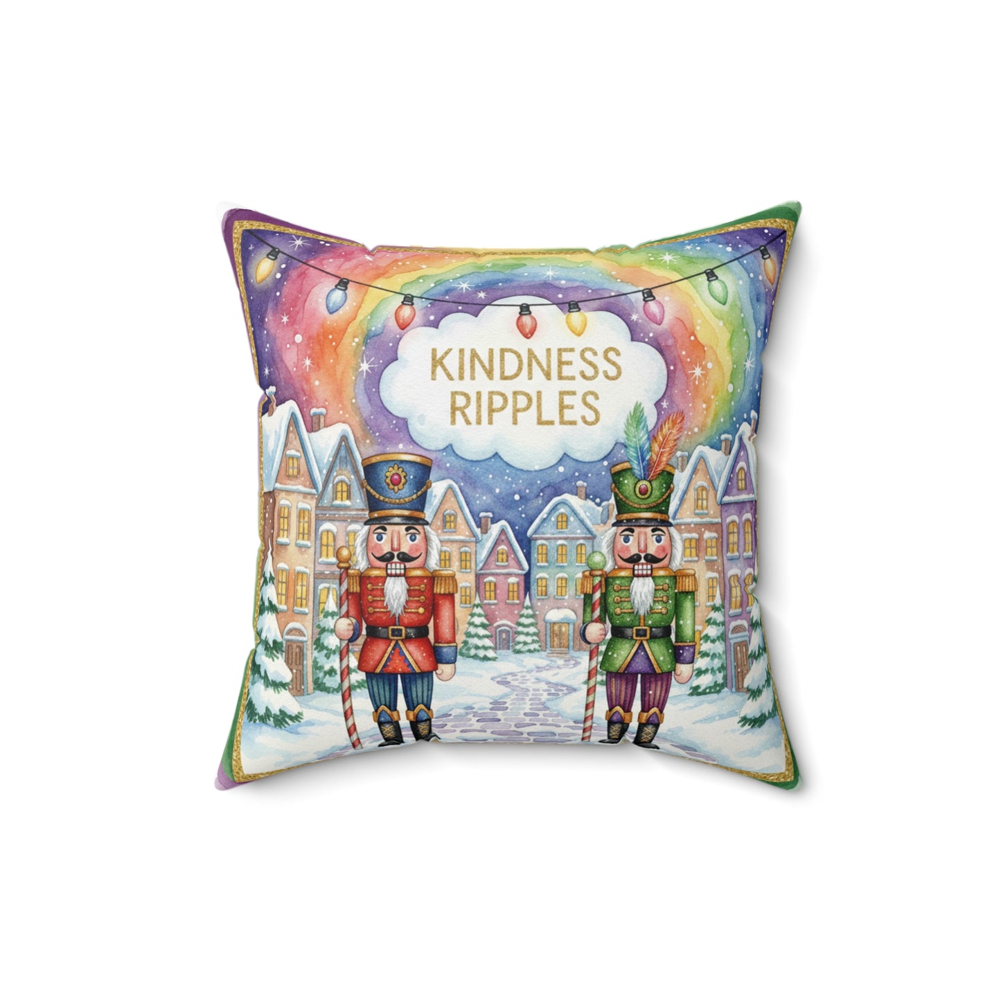 Square Pillow Nutcrackers Spun Polyester