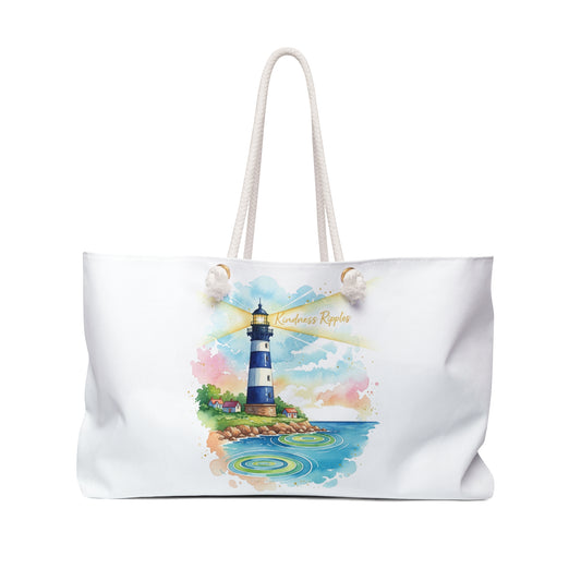Coastal Lighthouse Weekender Bag – Perfect for Travel and Beach Days