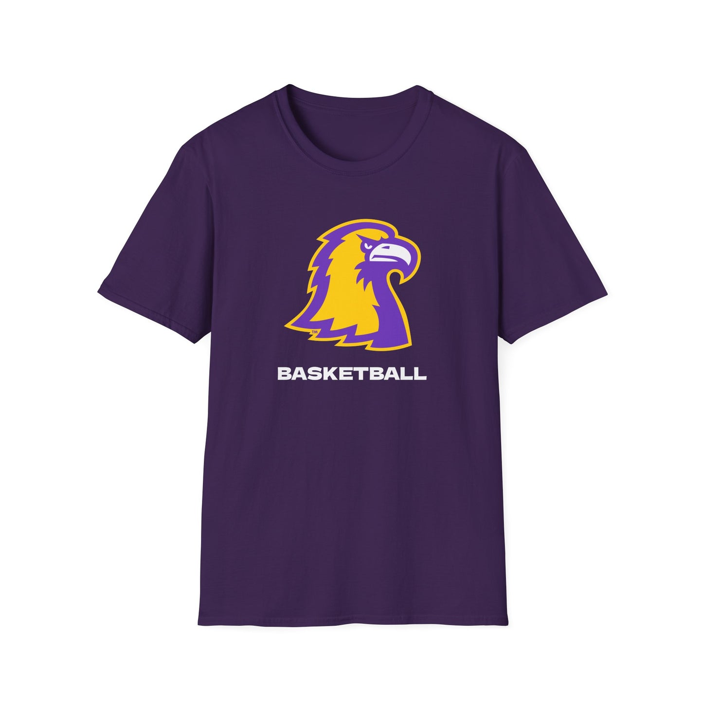 Golden Eagle Basketball T-Shirt — Purple & Gold Team Logo Tee