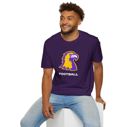 Eagle Football Team T-Shirt — Purple & Gold Mascot Tee