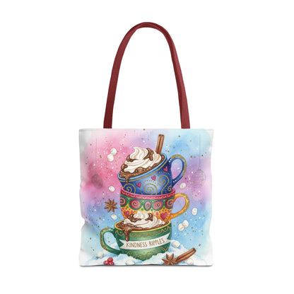 Colorful Hot Cocoa Tote Bag – Festive Winter Vibes