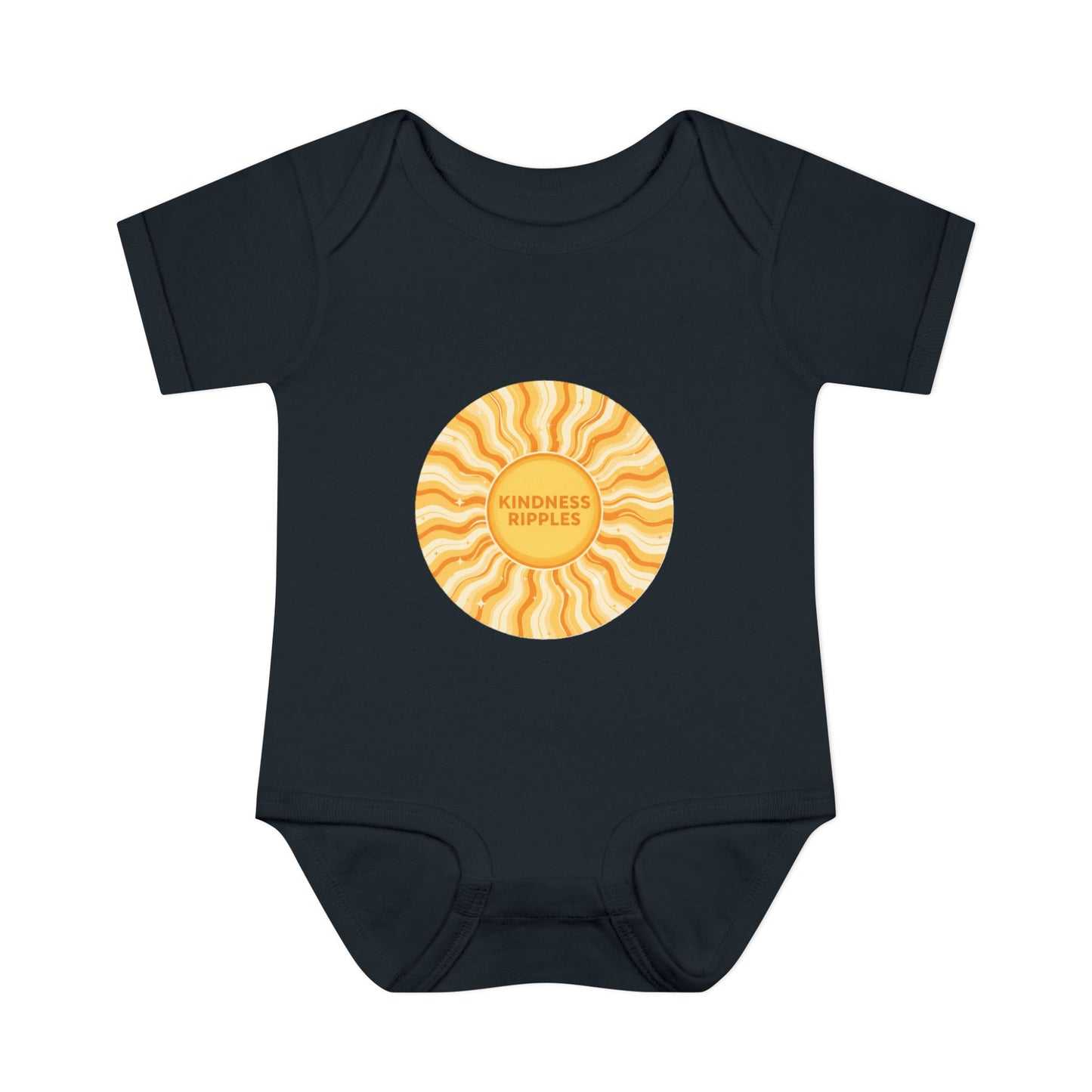 Sunshine Infant Bodysuit - "Mindfulness Ripple" Design for Newborns