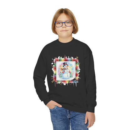 Snowman Youth Crewneck Sweatshirt - Cozy Holiday Apparel