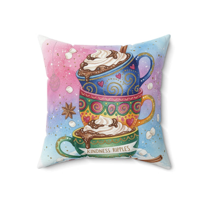 Colorful Kindness Ruffles Coffee Mug Pillow