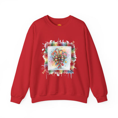 Christmas Candy Cane Crewneck Sweatshirt