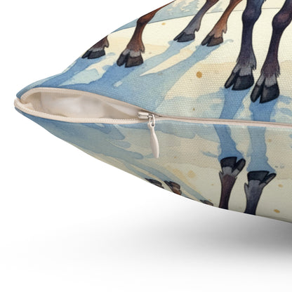 Christmas Reindeer Square Pillow