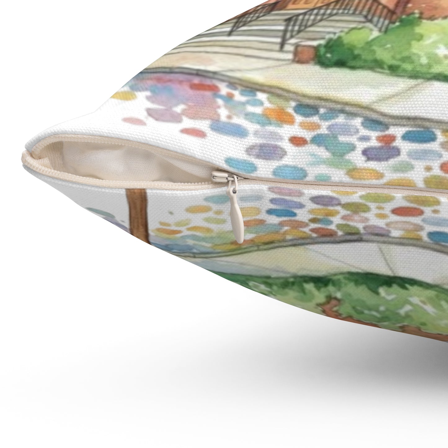 Watercolor Church Square Pillow - Home Decor - Paying Homage to our beautiful St. William Community