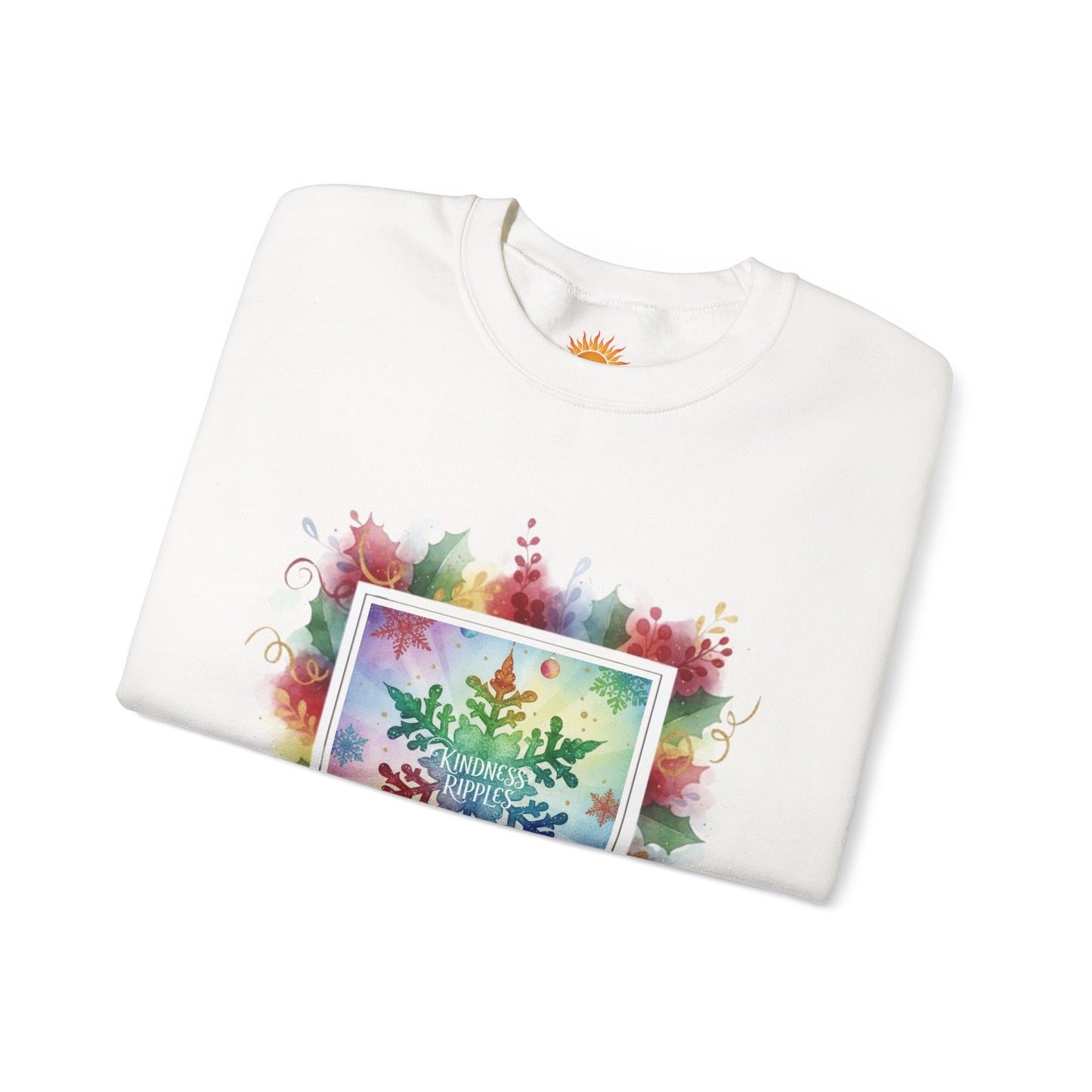 Rainbow Snowflake Kindness Crewneck Sweatshirt