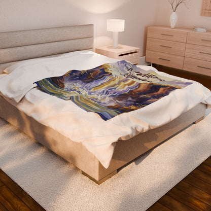 Kindness Ripples Velveteen Plush Blanket, Cookeville, TN, Waterfall Capital of the World