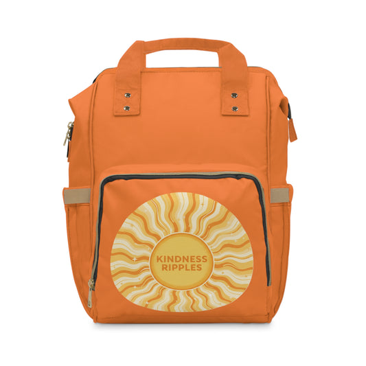 Kindness Ripples Orange Multifunctional Diaper Backpack