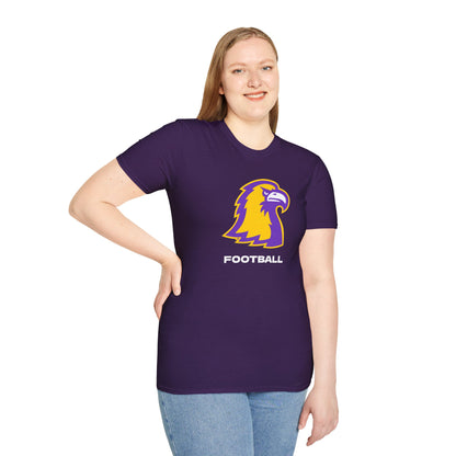 Eagle Football Team T-Shirt — Purple & Gold Mascot Tee