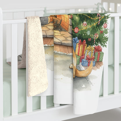 Sweet yellow lab. Oh so cute! Sherpa Blanket — 'Kindness Ripples' Holiday Throw