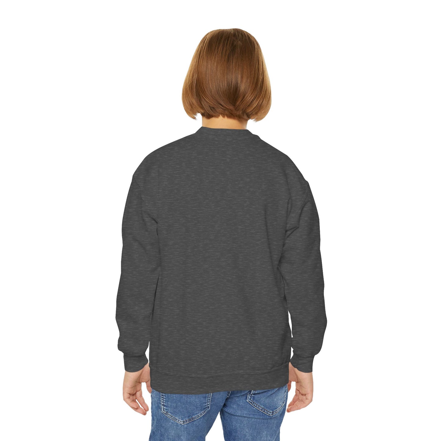 Cute Gingerbread Youth Crewneck Sweatshirt for Holiday Cheer