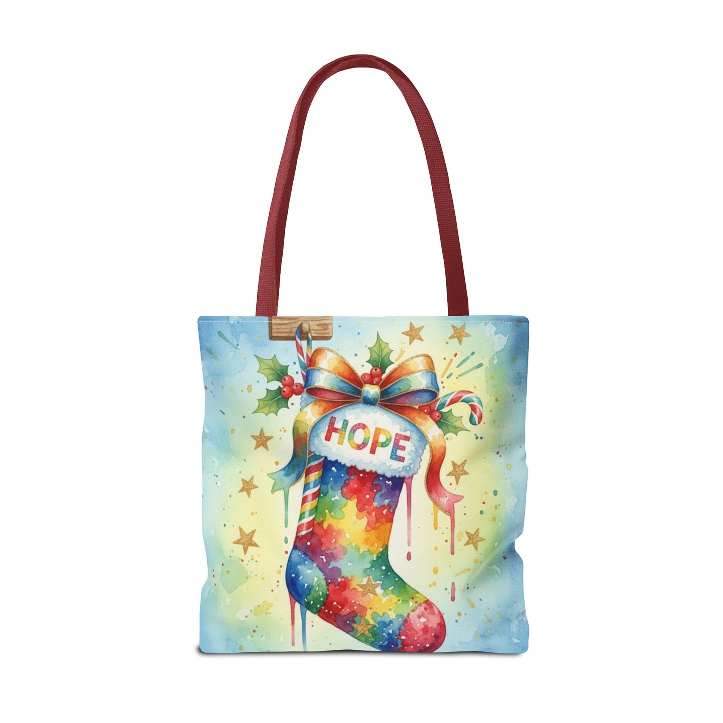 Colorful Holiday Hope Tote Bag
